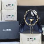 Chanel 25 Medium Bag Midnight Blue - chanel 25 midnight blue replica front view